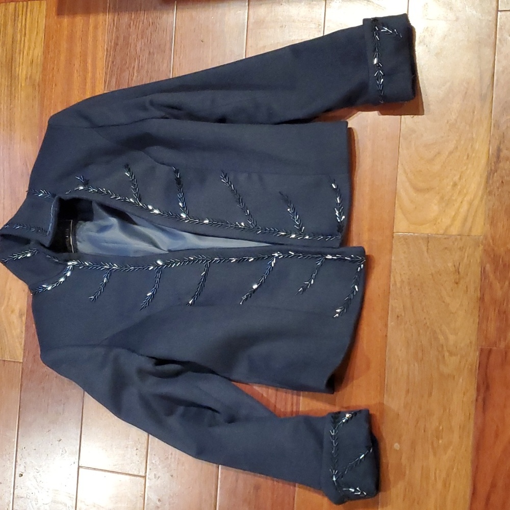 Gorgeous Gobi Mongolian Cashmere Jacket with beaded trim